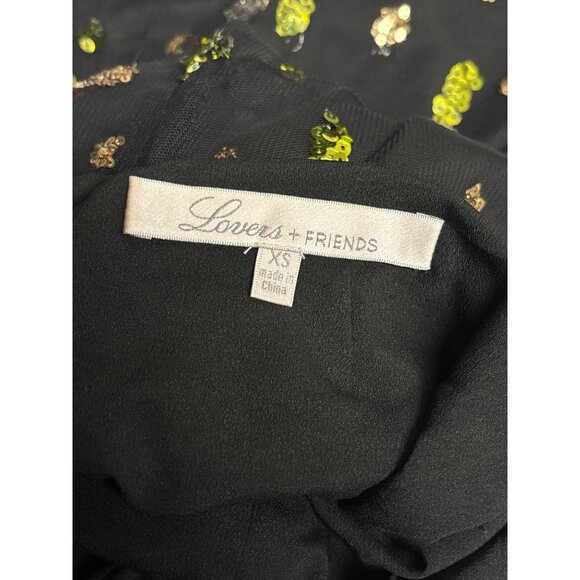 Black Floral Embroidered Maxi Dress With Spaghetti Straps & V-Neckline - Picture 8 of 13